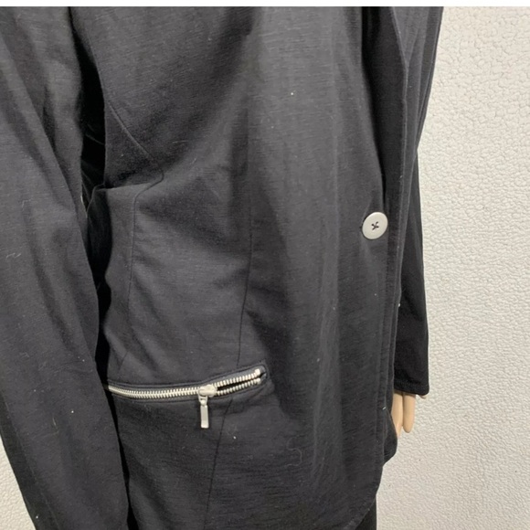 Chico's Women’s Large Black Fabulous Knit Blazer Cardigan Jacket - Picture 3 of 7